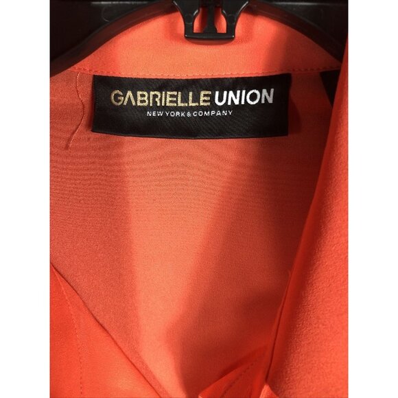 Gabrielle Union New York Company Women’s Shirt Orange Blouse Adult X Large - Picture 3 of 11